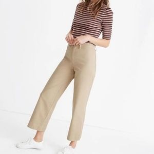Madewell Slim Emmett Wide-Leg Crop Pants 26